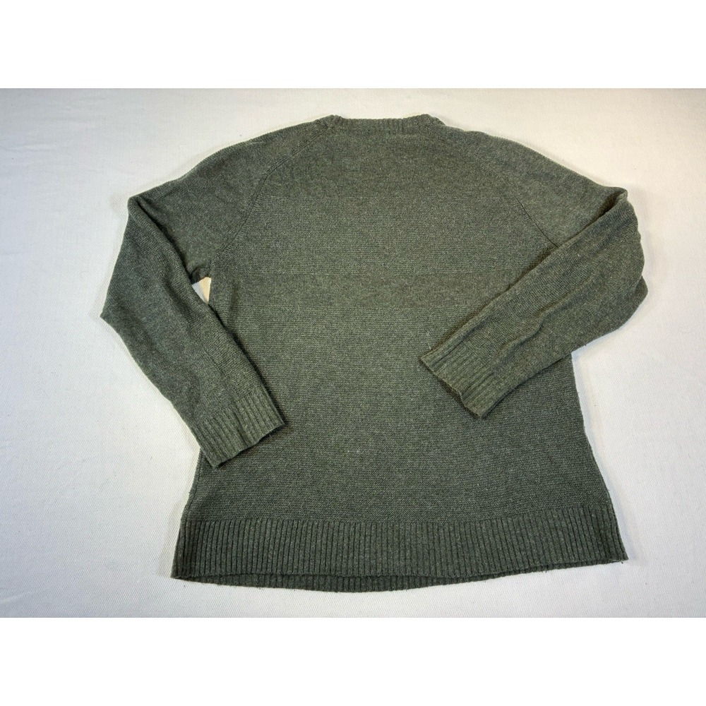 Smartwool Merino Wool Blend Knit Sweater L Olive Green Pullover Mens Heathered - Picture 2 of 7